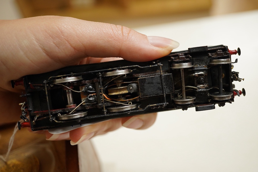 An award winning EM gauge scratch built model railway locomotive by John Worsley, GWR Dean 0-4-4T, 34, rebuilt for the Woolmer Instructional Military Railway (later the Longmoor Military Railway), together with the medal